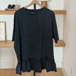 NWT Free People We the Free Why Yes Tee - Black - S